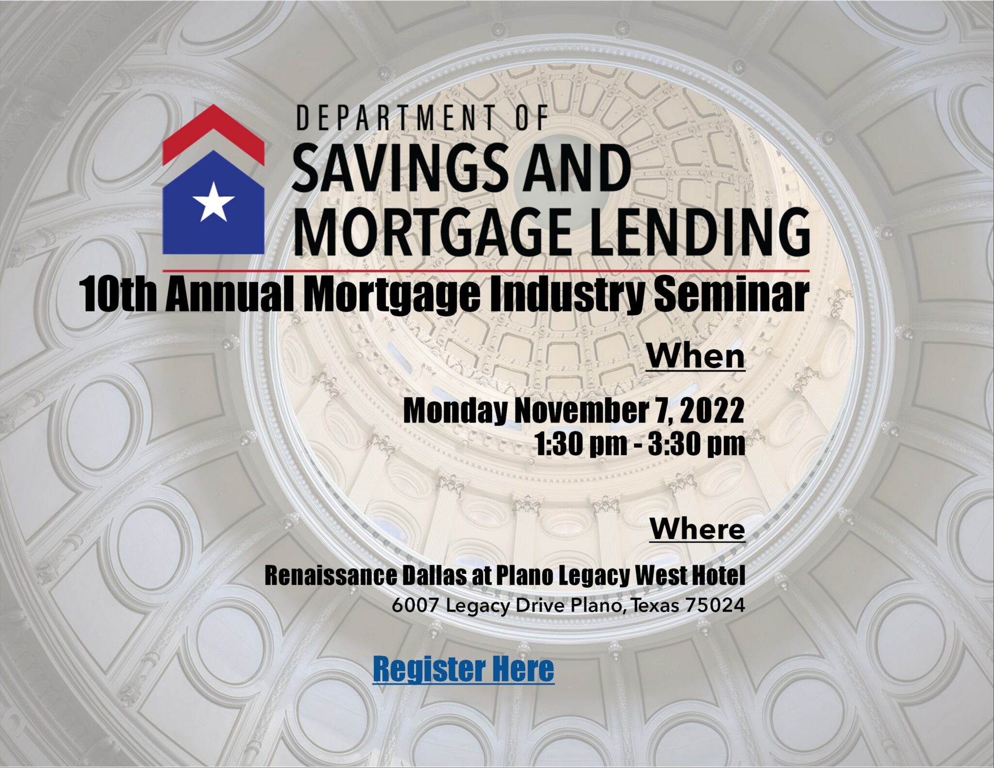 10th Annual Mortgage Industry Seminar ⋆ Department of Savings and