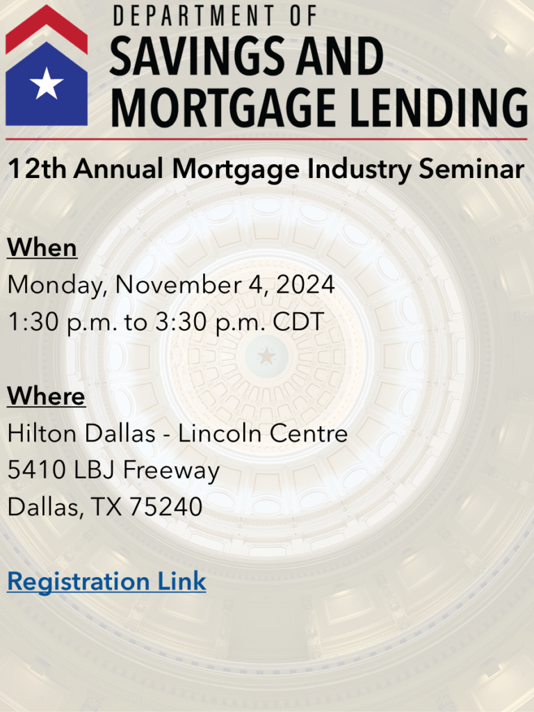 12th Annual Mortgage Industry Seminar Flyer